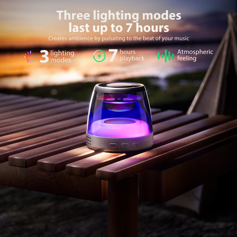 Magnetic Bluetooth Speaker, Portable Mini Wireless Speaker, Premium Sound Quality, TWS Stereo Sync, Hands-Free Speakerphone, Ideal for Travelling, Camping