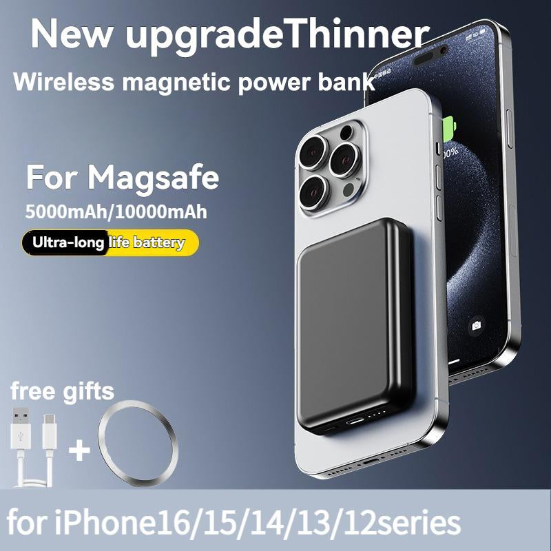 For Apple Wireless Magnetic Power Bank with 25W Ultra Fast Charging and for Magsafe Function, for Iphone16/15/14/13/12/Pro/Promax/Plus， Black/White/Pink Charger Portable Battery Pack Compact Chargeable Smartphone