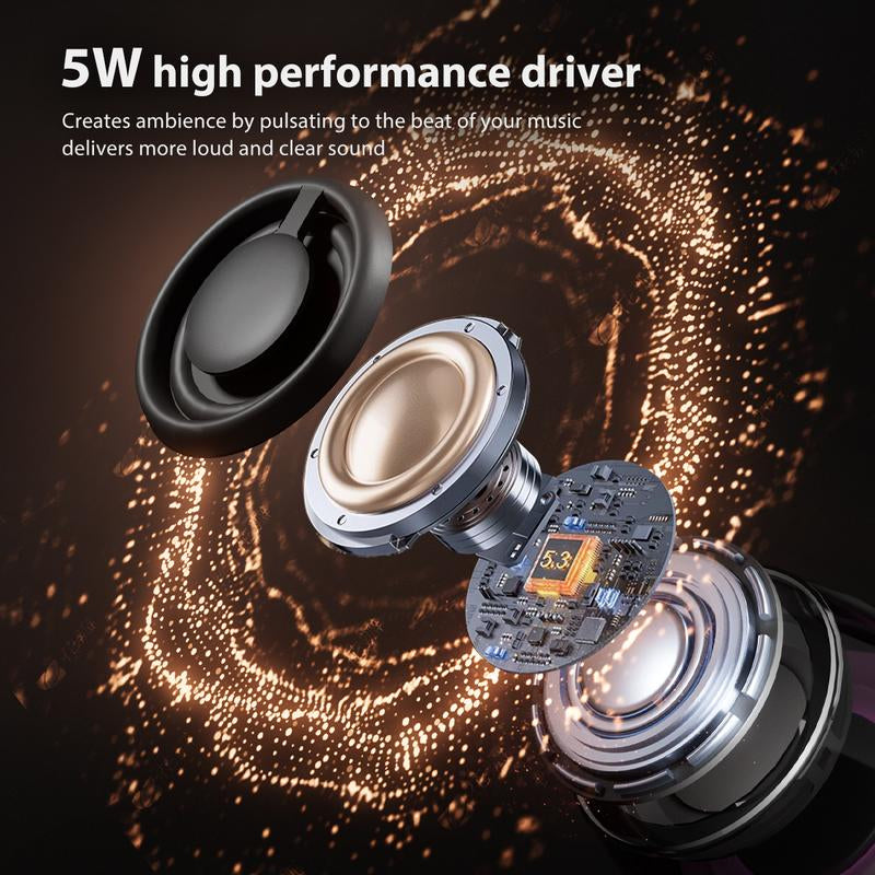 Magnetic Bluetooth Speaker, Portable Mini Wireless Speaker, Premium Sound Quality, TWS Stereo Sync, Hands-Free Speakerphone, Ideal for Travelling, Camping