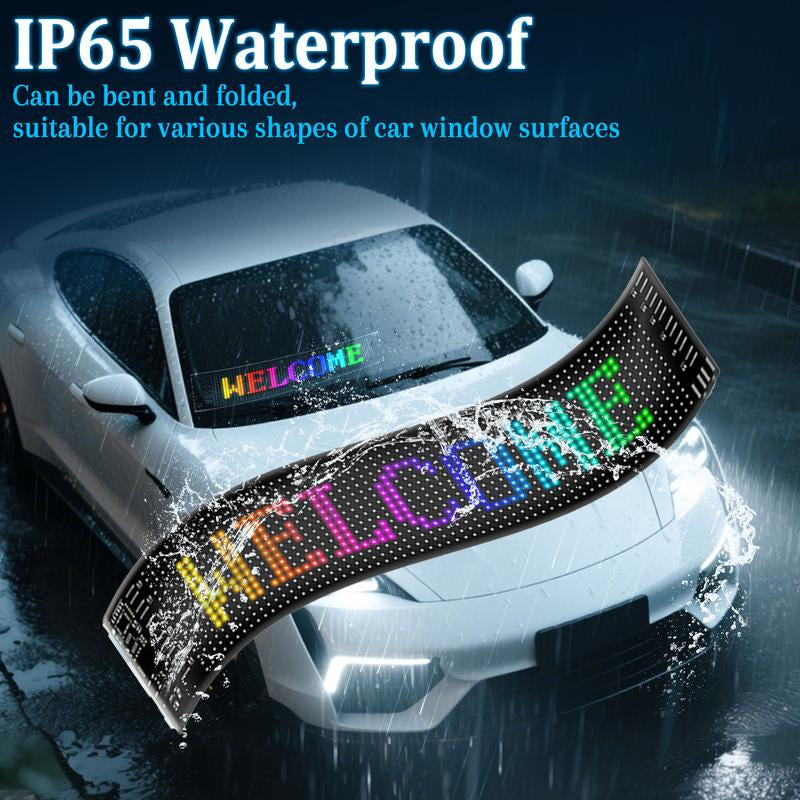 Devil Eyes for Vehicle, Truck, DIBMS LED Matrix Panel, LED Sign for Car: Programmable, Bluetooth APP Control,Wireless App-Controlled Scrolling LED Screen, Dynamic Usb-Powered LED Display Screen