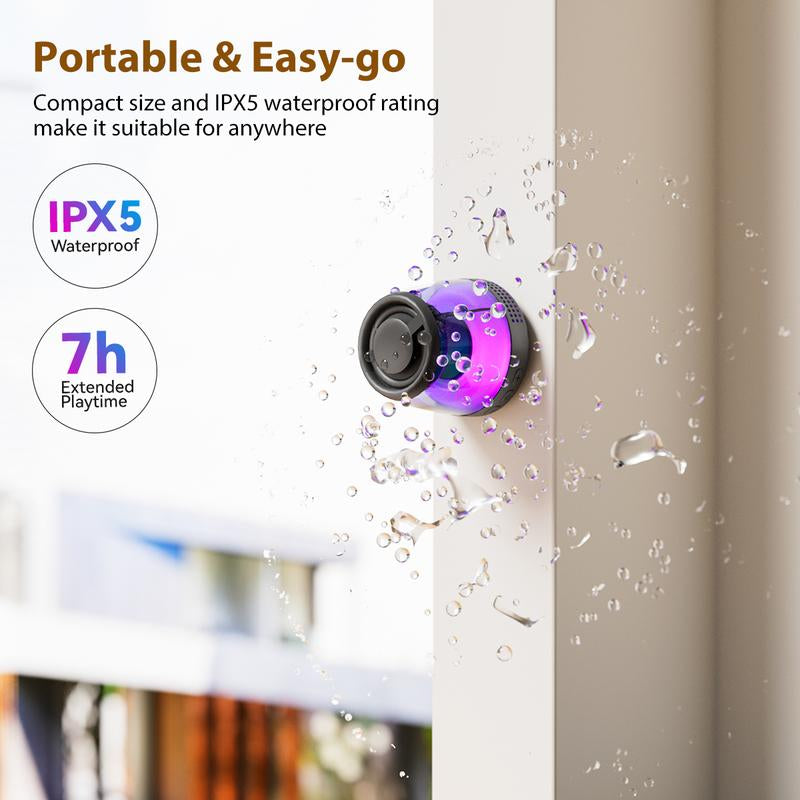 Magnetic Bluetooth Speaker, Portable Mini Wireless Speaker, Premium Sound Quality, TWS Stereo Sync, Hands-Free Speakerphone, Ideal for Travelling, Camping