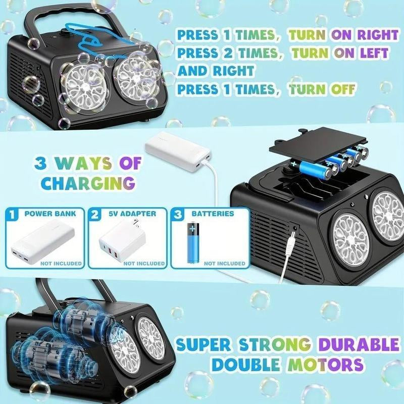 Automatic Bubble Blowing Machine Bubble Machine Outdoor Indoor Bubble Toy Stage Bubble Machine Party Birthday, Wedding, Christmas, Halloween Bubble Machine