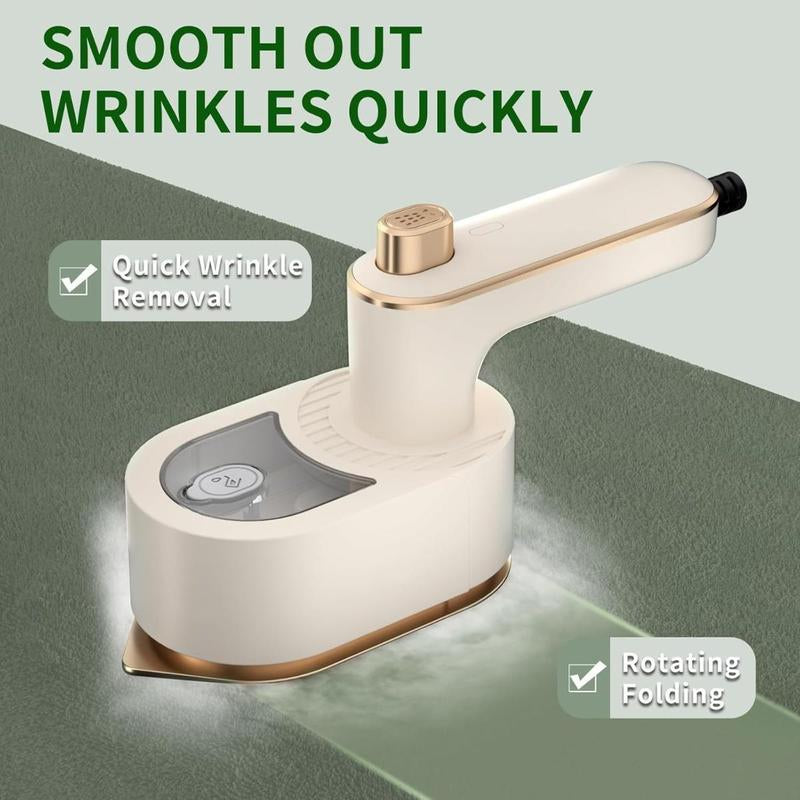 2025 Portable Handheld Garment Steamer, Mini Travel Iron, Foldable Wet & Dry Use Steam Iron,Household Folding Clothes Steamer for Home & Travel