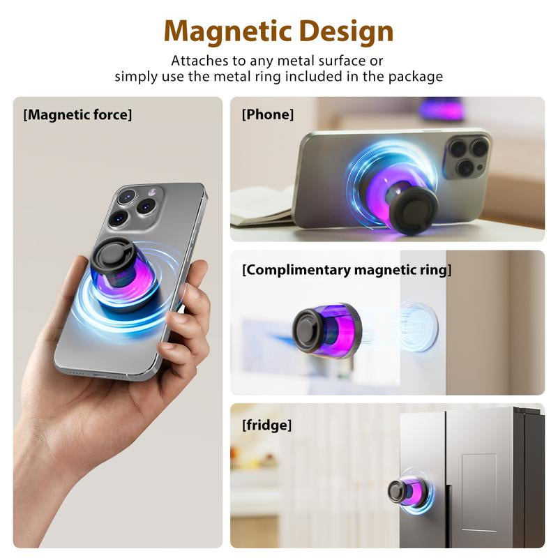 Magnetic Bluetooth Speaker, Portable Mini Wireless Speaker, Premium Sound Quality, TWS Stereo Sync, Hands-Free Speakerphone, Ideal for Travelling, Camping