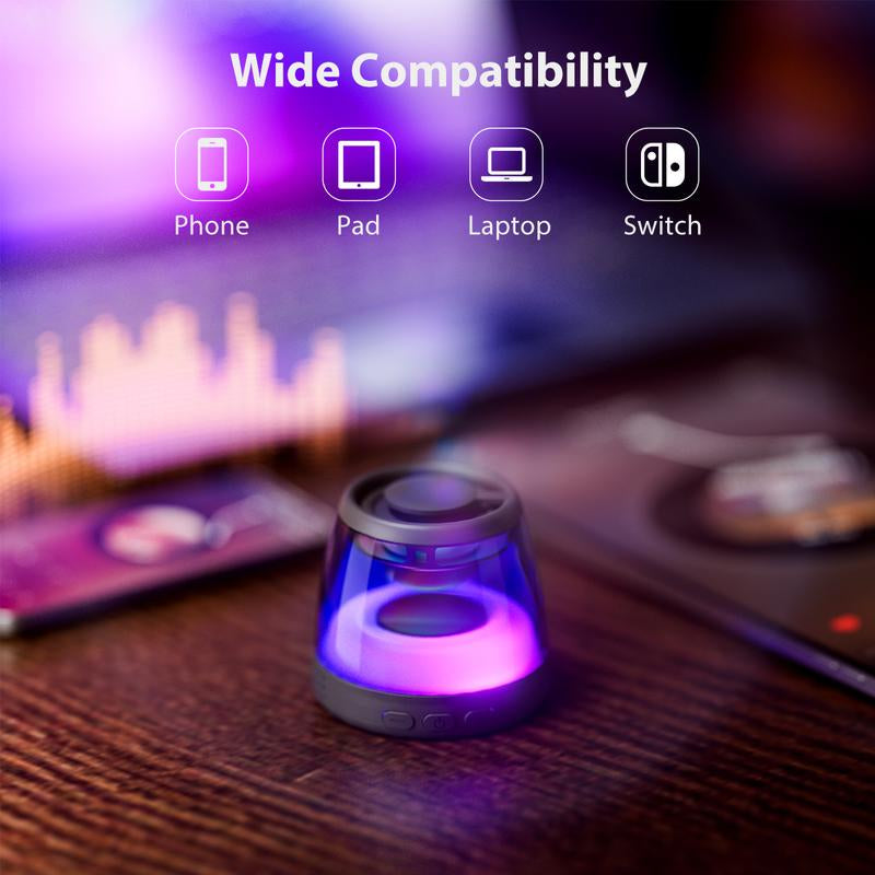 Magnetic Bluetooth Speaker, Portable Mini Wireless Speaker, Premium Sound Quality, TWS Stereo Sync, Hands-Free Speakerphone, Ideal for Travelling, Camping