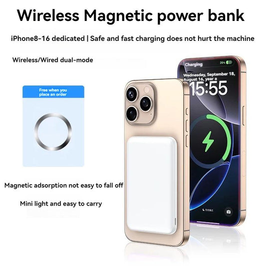 For Apple Wireless Magnetic Power Bank with 25W Ultra Fast Charging and for Magsafe Function, for Iphone16/15/14/13/12/Pro/Promax/Plus， Black/White/Pink Charger Portable Battery Pack Compact Chargeable Smartphone